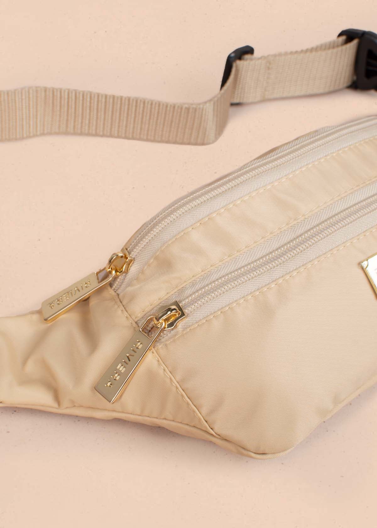 Riñonera color beige con bolsillo frontal 105288 - Imagen 3