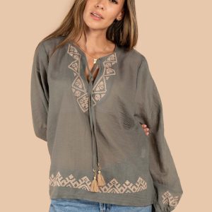 Blusa color verde 105605