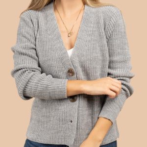 Saco tejido color gris 105721