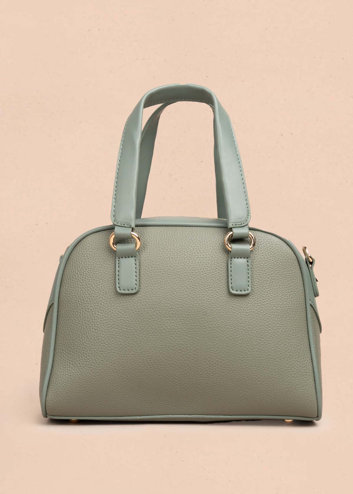 Bolso manos libres color verde con cadena en cierre 105771 - Imagen 5