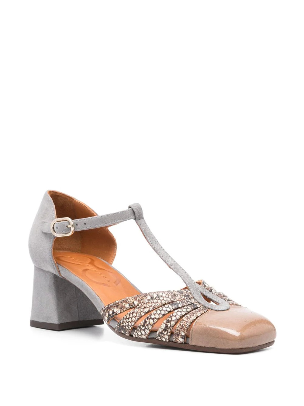 Zapato Gris - Taupe Tacón Medio - Imagen 2