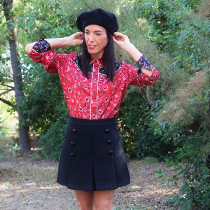 FALDA PIQUÉ NEGRA LIBE LLULE