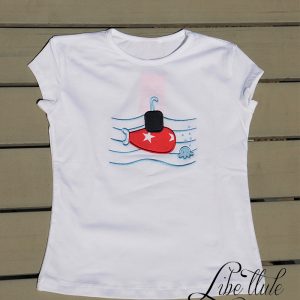 CAMISETA NIÑA SUBMARINO ESTRELLAS
