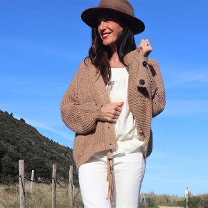 CHAQUETA DE PUNTO TOFFEE