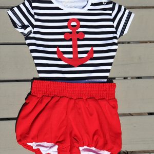 CONJUNTO MARINERO DE RAYAS DE NIÑO