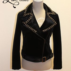 CHAQUETA BIKER DE TERCIOPELO