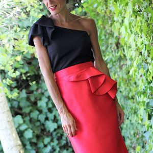 Falda Lapiz torera roja