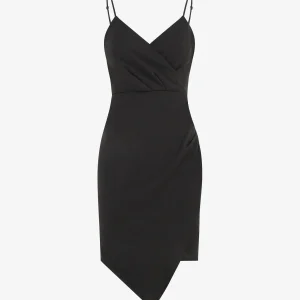 Vestido tubo estilo cruzado - Negro