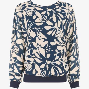 Blusa de gasa con estampado floral - Marine