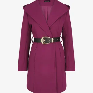 Abrigo con capucha y cinturón - Violín