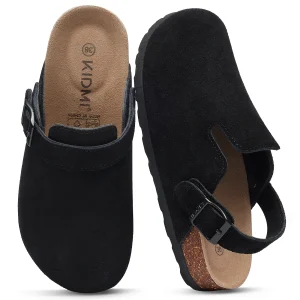 Mulas de Cuero con Soporte para Arco, Zapatillas de Exterior