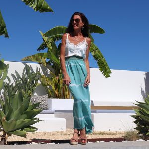 FALDA LARGA TIE DYE VERDE