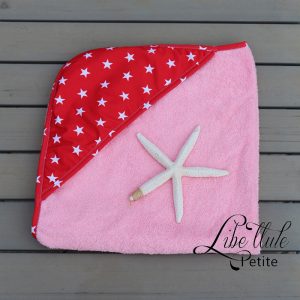 TOALLA BEBÉ ESTRELLAS ROSA