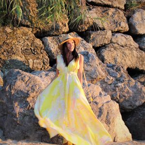 VESTIDO LARGO AMARILLO