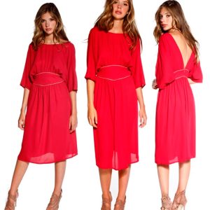 Vestido midi Straberry